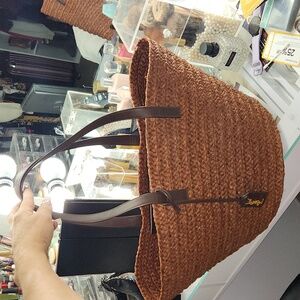 Saint Laurent Panier Bag in Raffia